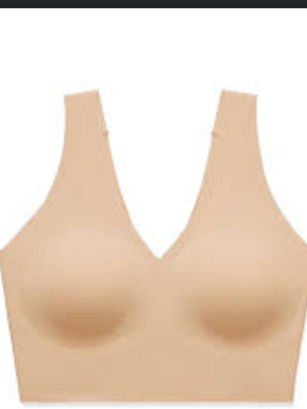 TRUE SOFT Sports Bra Beige Fits L36DDD 38DD 77% Nylon 23% Spandex Makes It Comfe